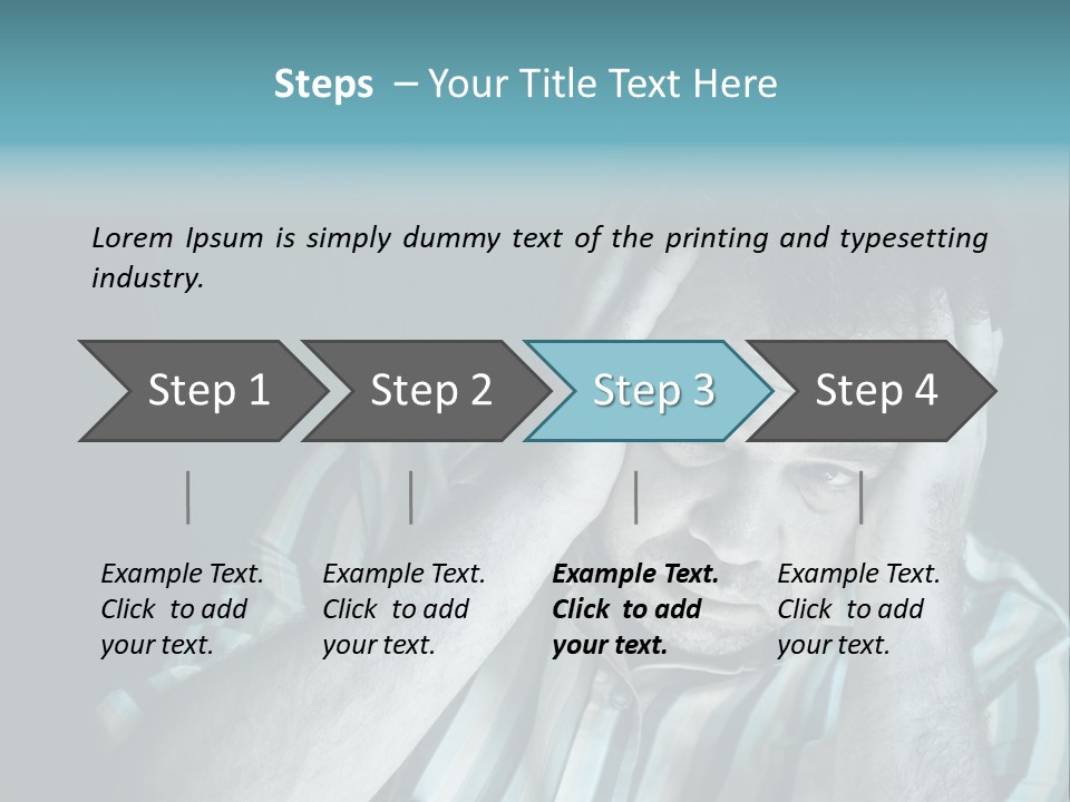Wrinkle Unshaven Loneliness PowerPoint Template