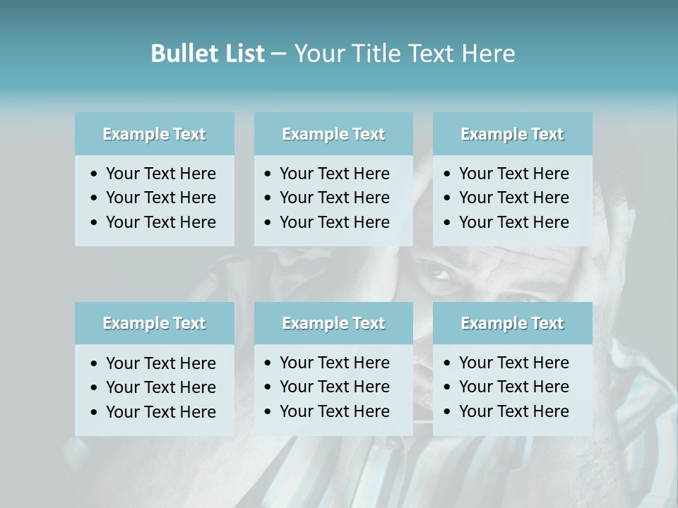 Wrinkle Unshaven Loneliness PowerPoint Template