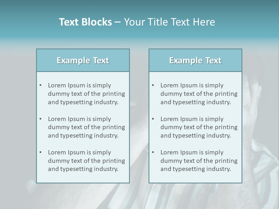 Wrinkle Unshaven Loneliness PowerPoint Template