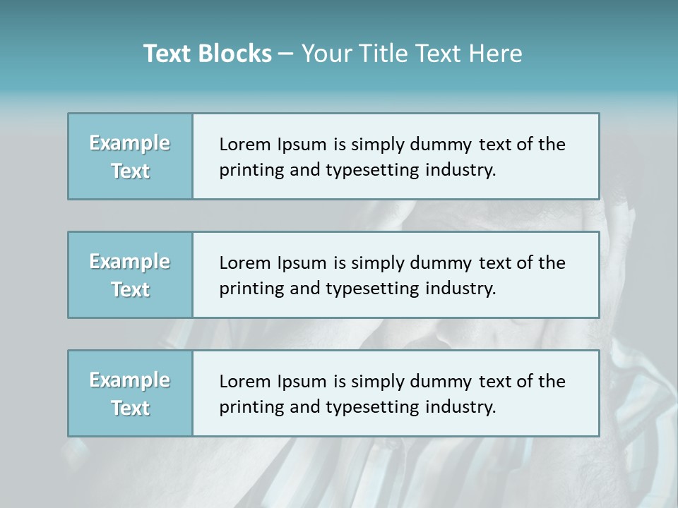 Wrinkle Unshaven Loneliness PowerPoint Template