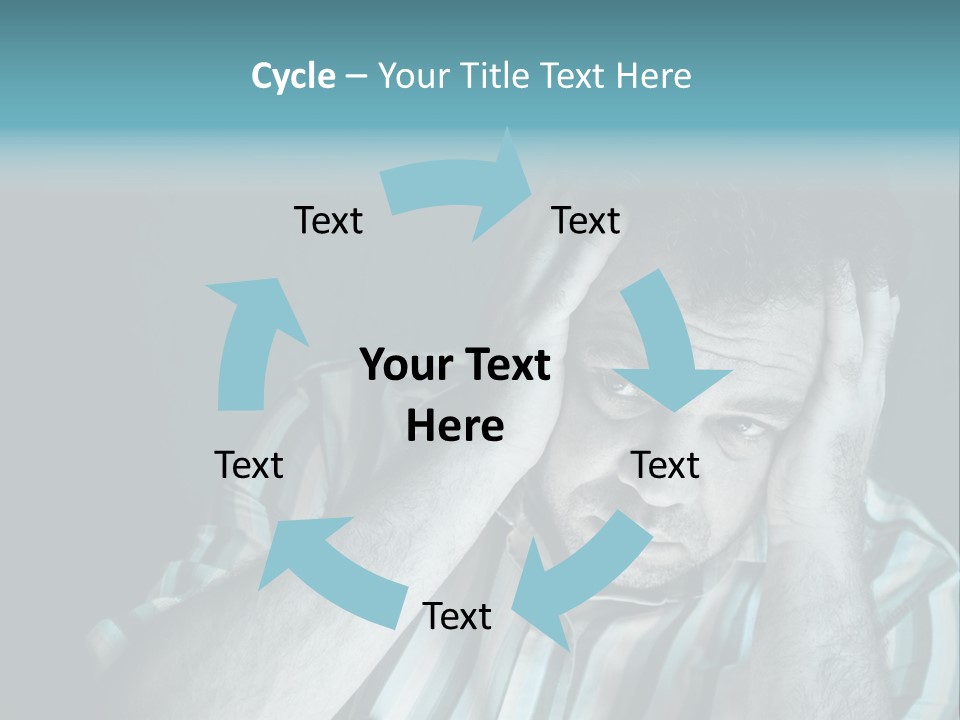 Wrinkle Unshaven Loneliness PowerPoint Template