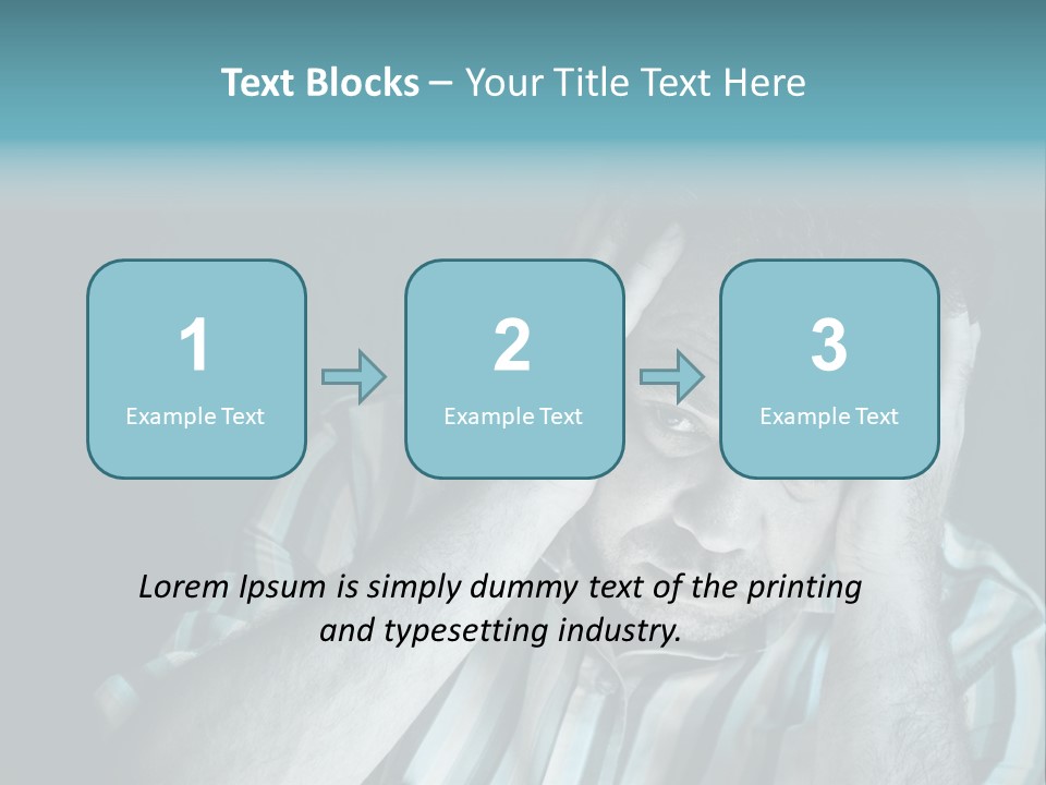 Wrinkle Unshaven Loneliness PowerPoint Template