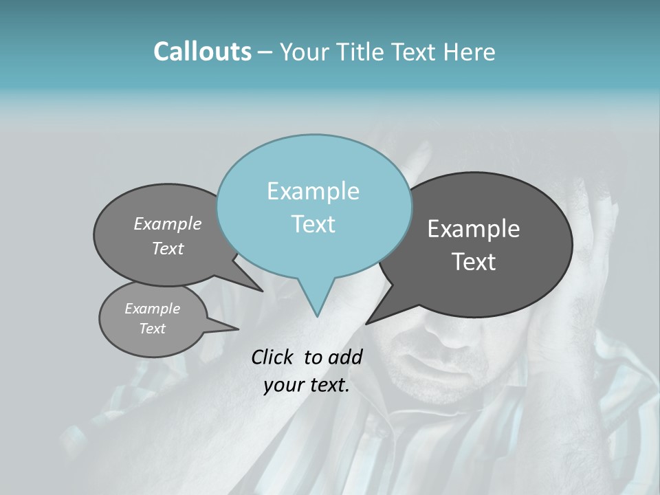 Wrinkle Unshaven Loneliness PowerPoint Template