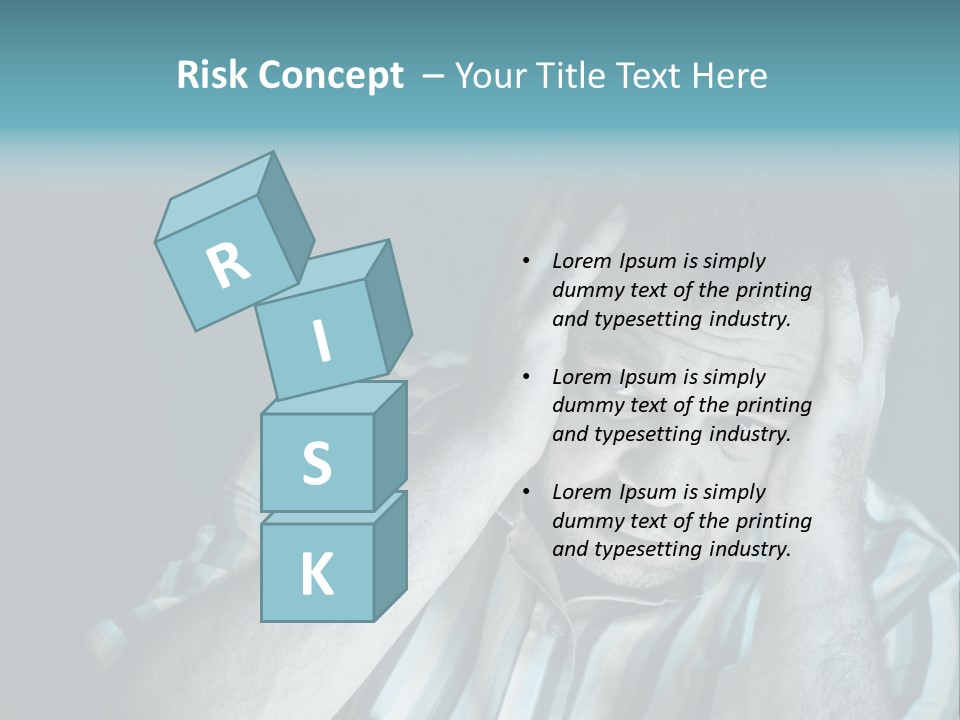 Wrinkle Unshaven Loneliness PowerPoint Template