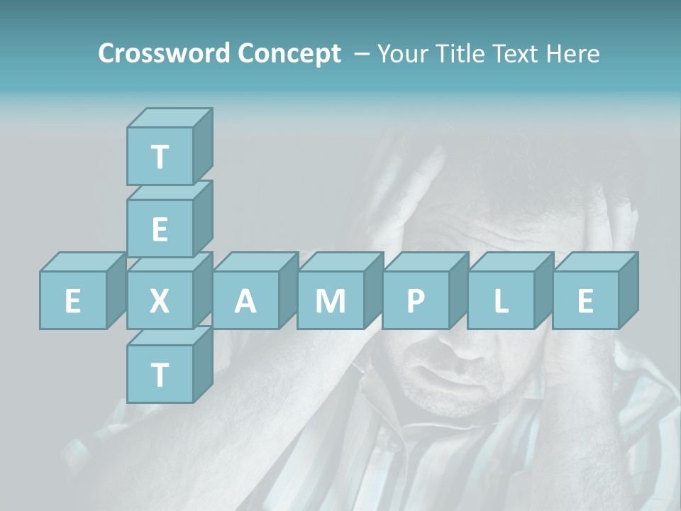 Wrinkle Unshaven Loneliness PowerPoint Template