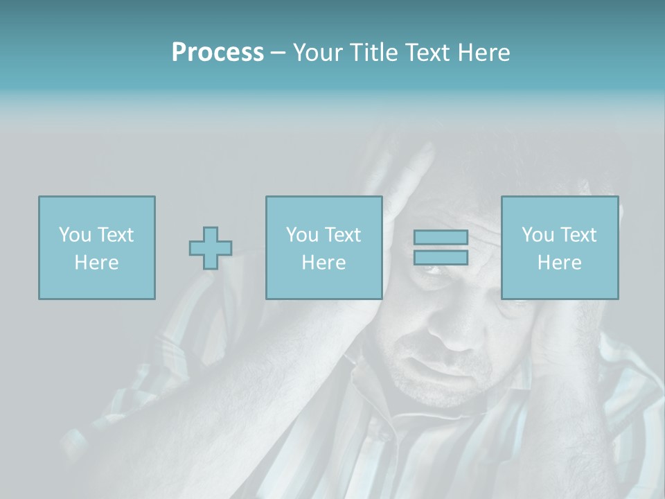 Wrinkle Unshaven Loneliness PowerPoint Template