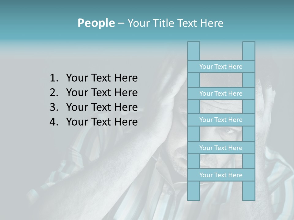 Wrinkle Unshaven Loneliness PowerPoint Template