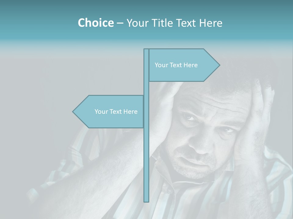 Wrinkle Unshaven Loneliness PowerPoint Template