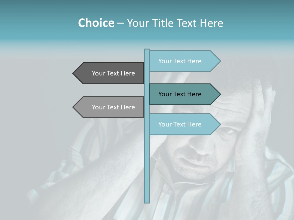 Wrinkle Unshaven Loneliness PowerPoint Template