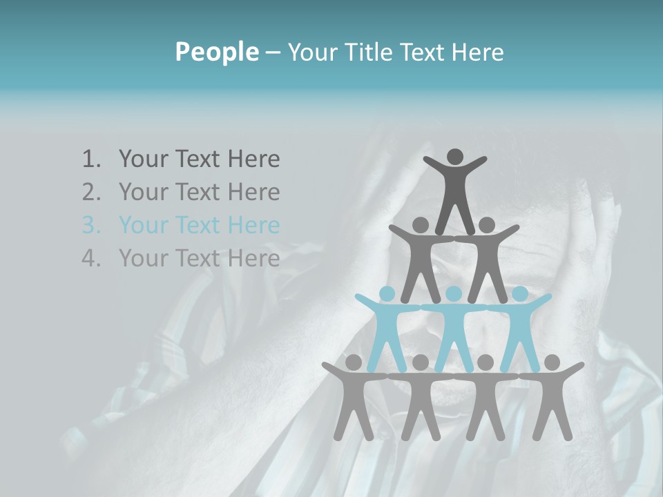 Wrinkle Unshaven Loneliness PowerPoint Template