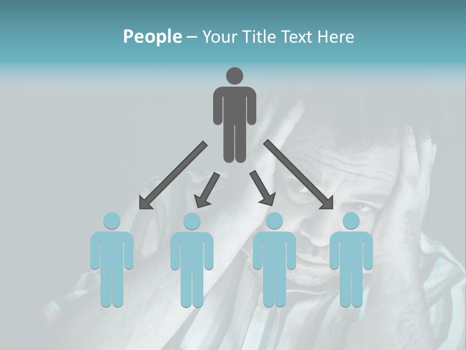 Wrinkle Unshaven Loneliness PowerPoint Template