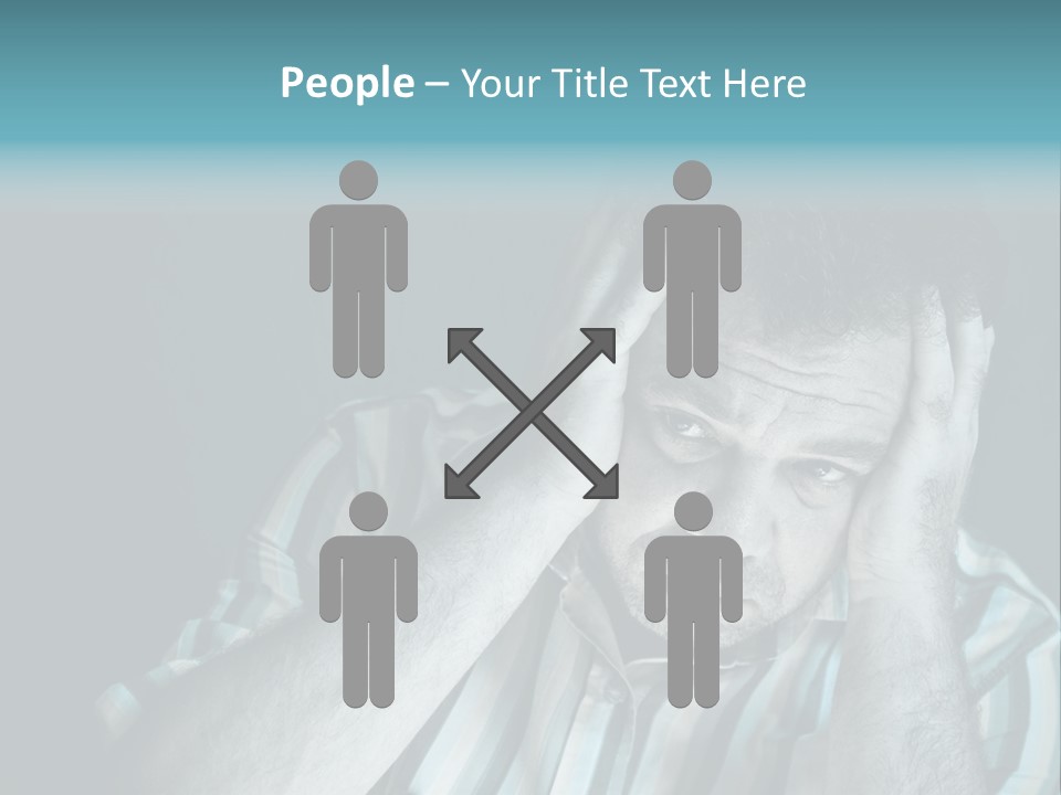 Wrinkle Unshaven Loneliness PowerPoint Template