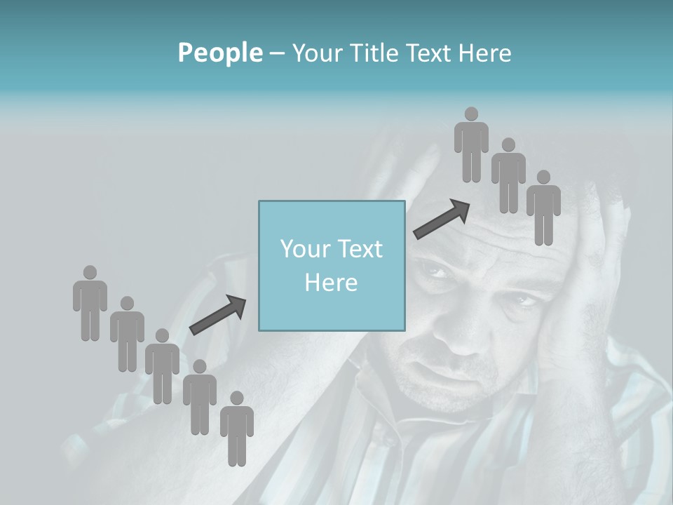 Wrinkle Unshaven Loneliness PowerPoint Template