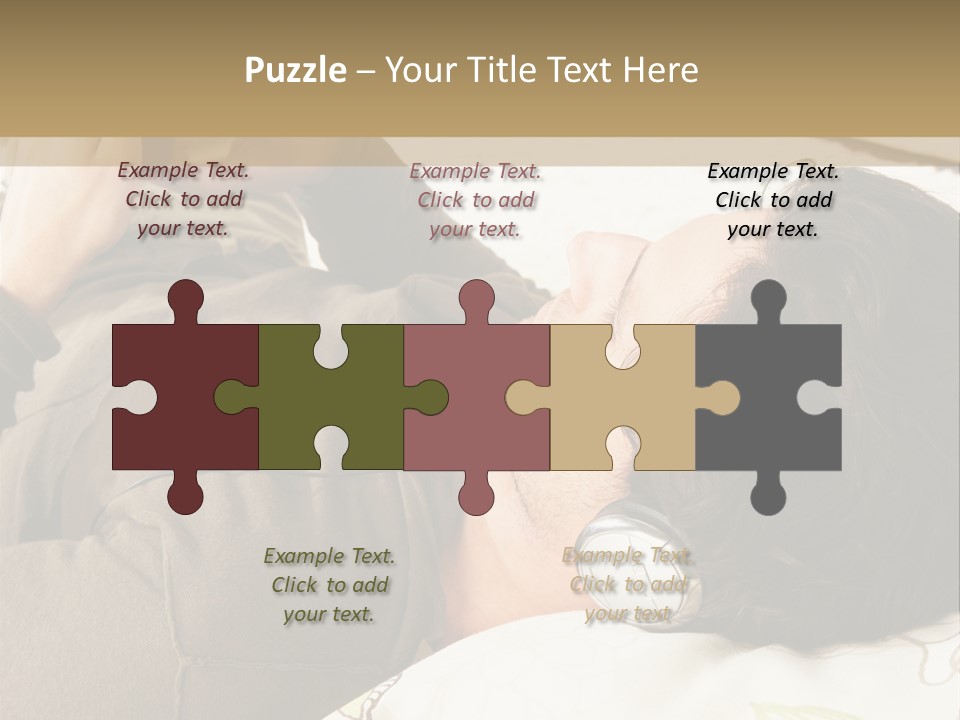 Caucasian Male Lying PowerPoint Template