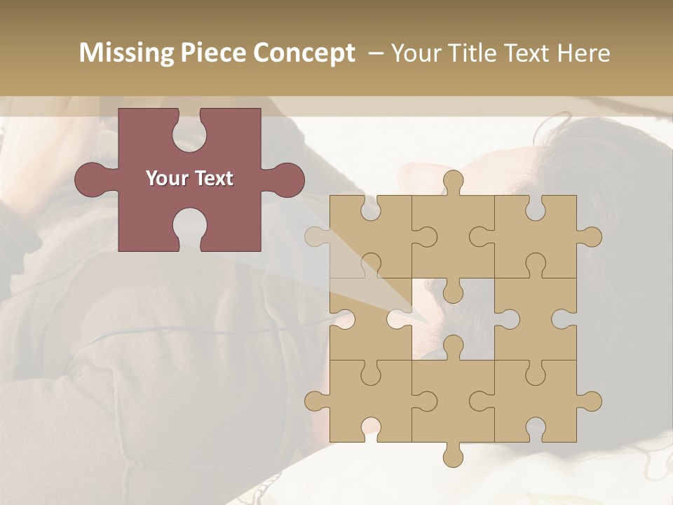 Caucasian Male Lying PowerPoint Template