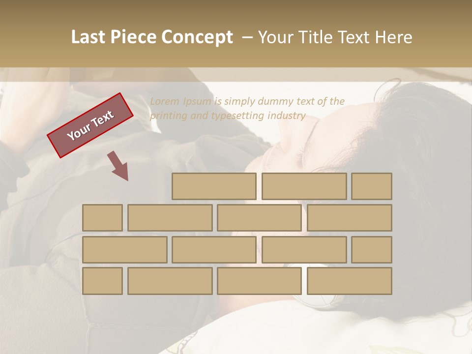 Caucasian Male Lying PowerPoint Template