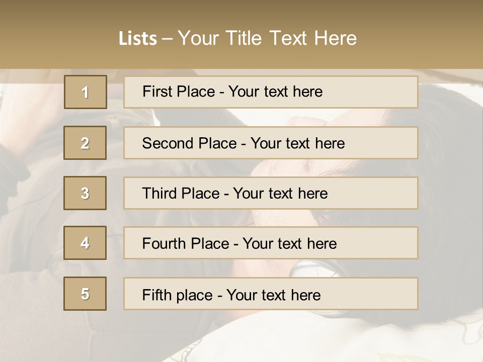 Caucasian Male Lying PowerPoint Template