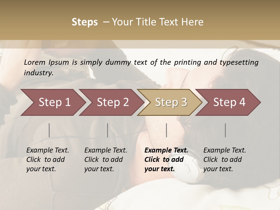 Caucasian Male Lying PowerPoint Template
