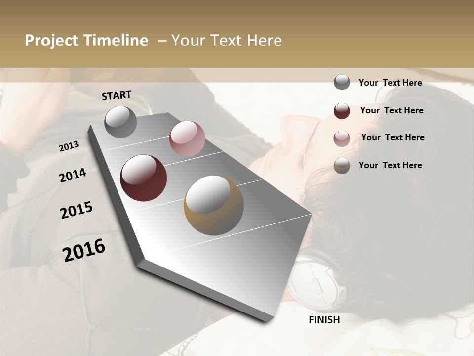 Caucasian Male Lying PowerPoint Template