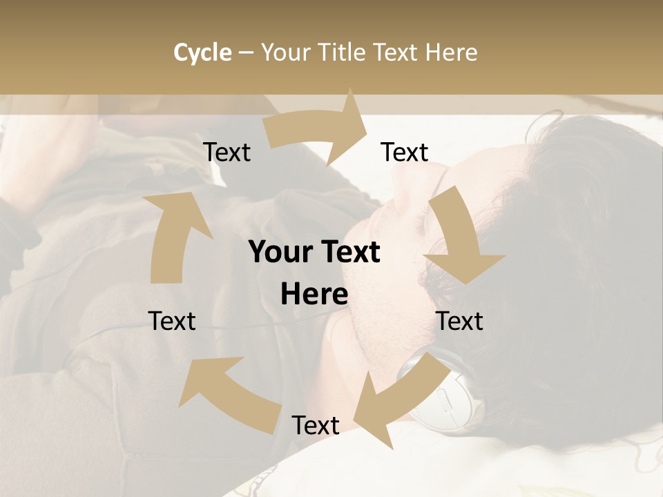 Caucasian Male Lying PowerPoint Template