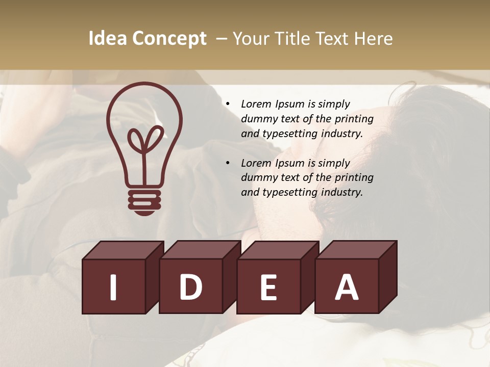 Caucasian Male Lying PowerPoint Template