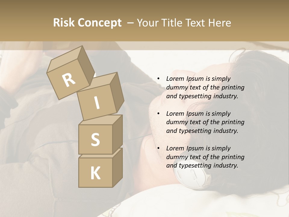 Caucasian Male Lying PowerPoint Template