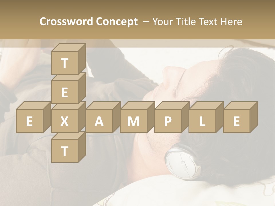 Caucasian Male Lying PowerPoint Template