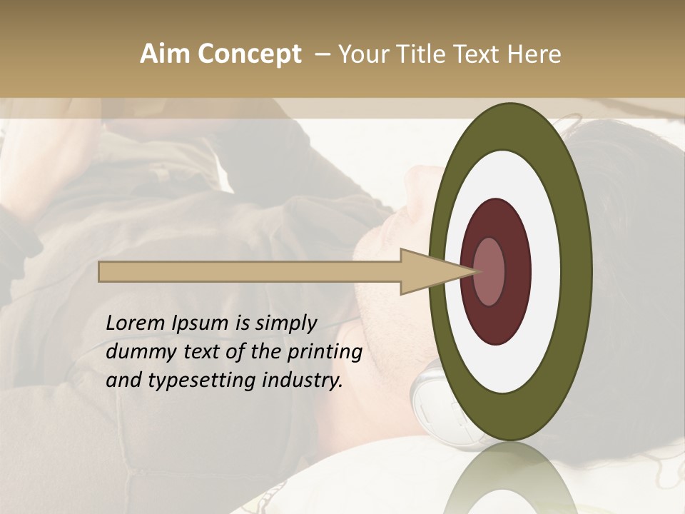 Caucasian Male Lying PowerPoint Template