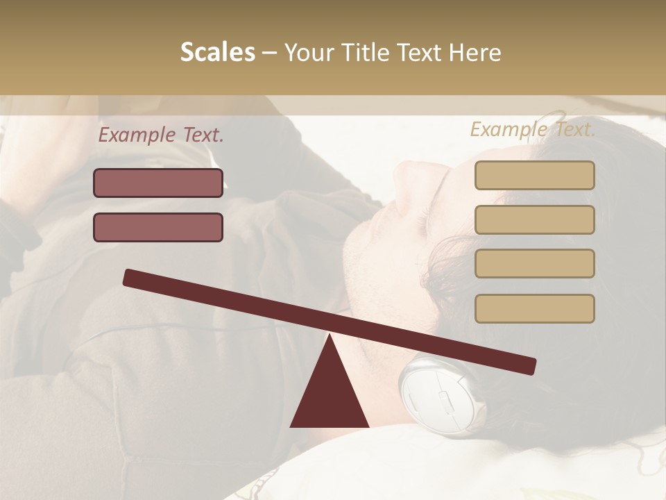 Caucasian Male Lying PowerPoint Template