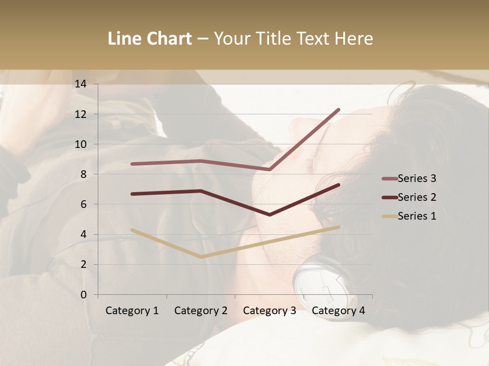 Caucasian Male Lying PowerPoint Template