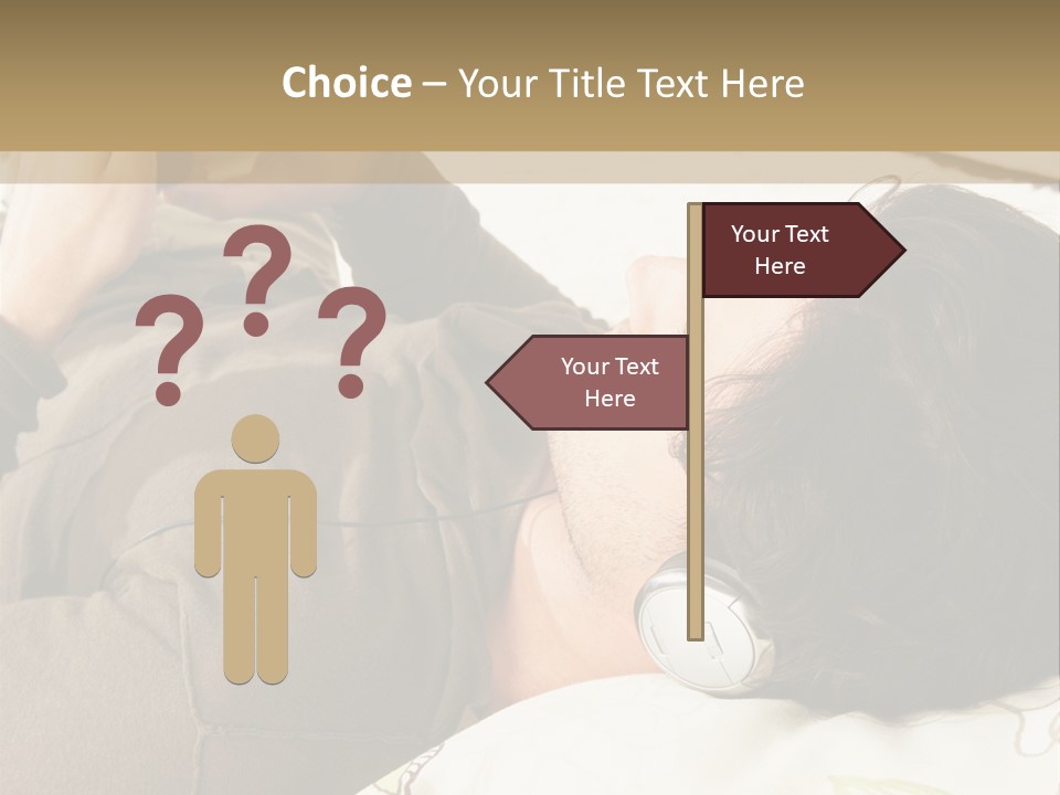 Caucasian Male Lying PowerPoint Template