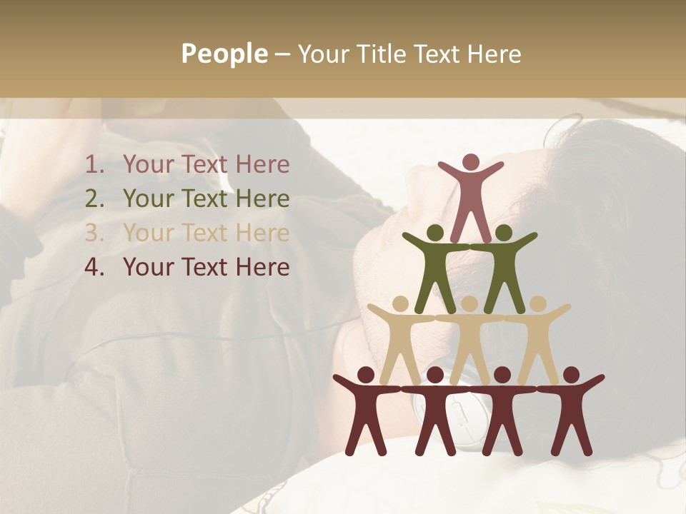 Caucasian Male Lying PowerPoint Template