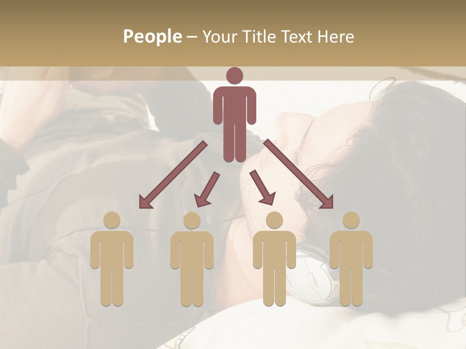 Caucasian Male Lying PowerPoint Template