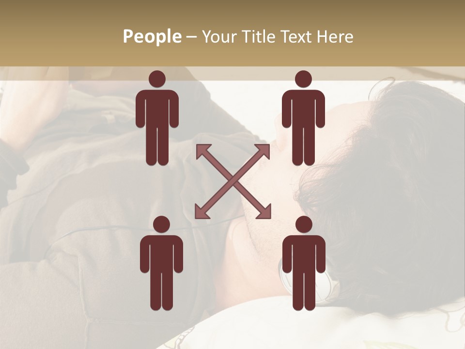 Caucasian Male Lying PowerPoint Template