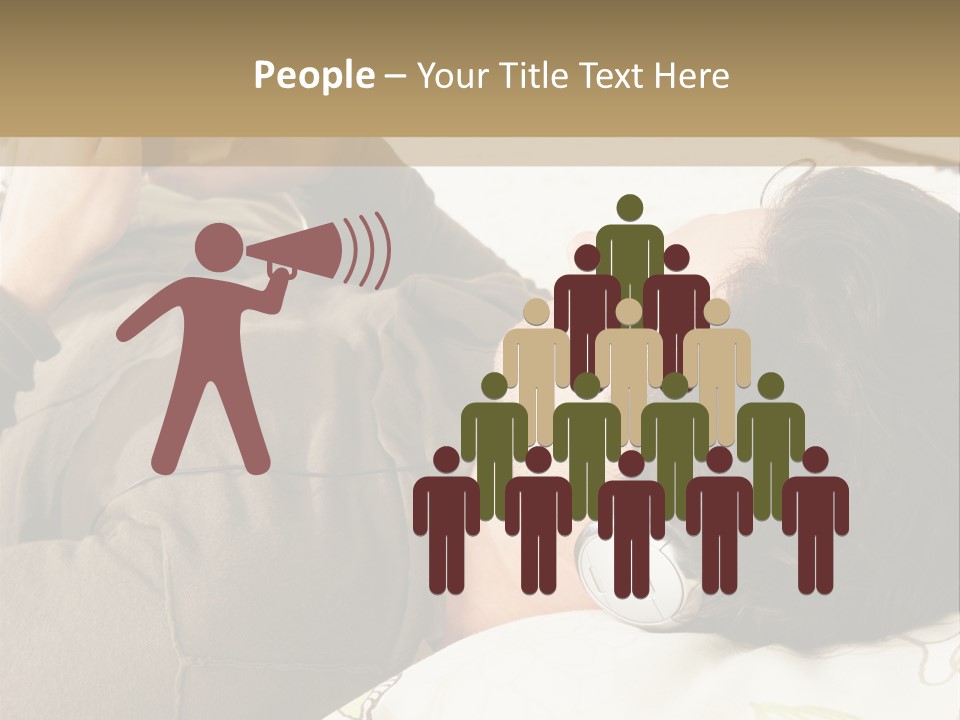 Caucasian Male Lying PowerPoint Template