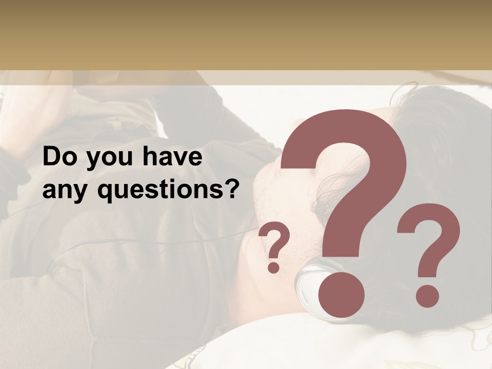 Caucasian Male Lying PowerPoint Template