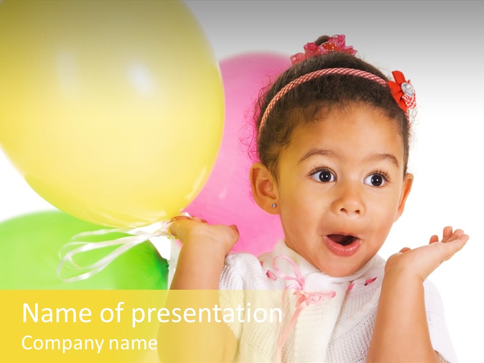 Childhood People Baby PowerPoint Template