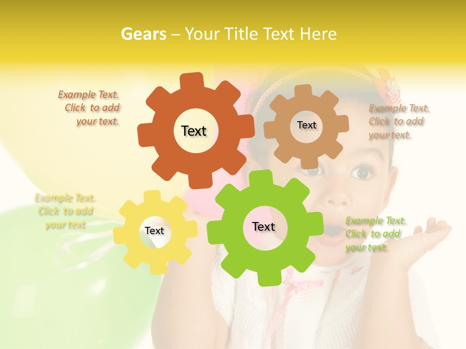 Childhood People Baby PowerPoint Template