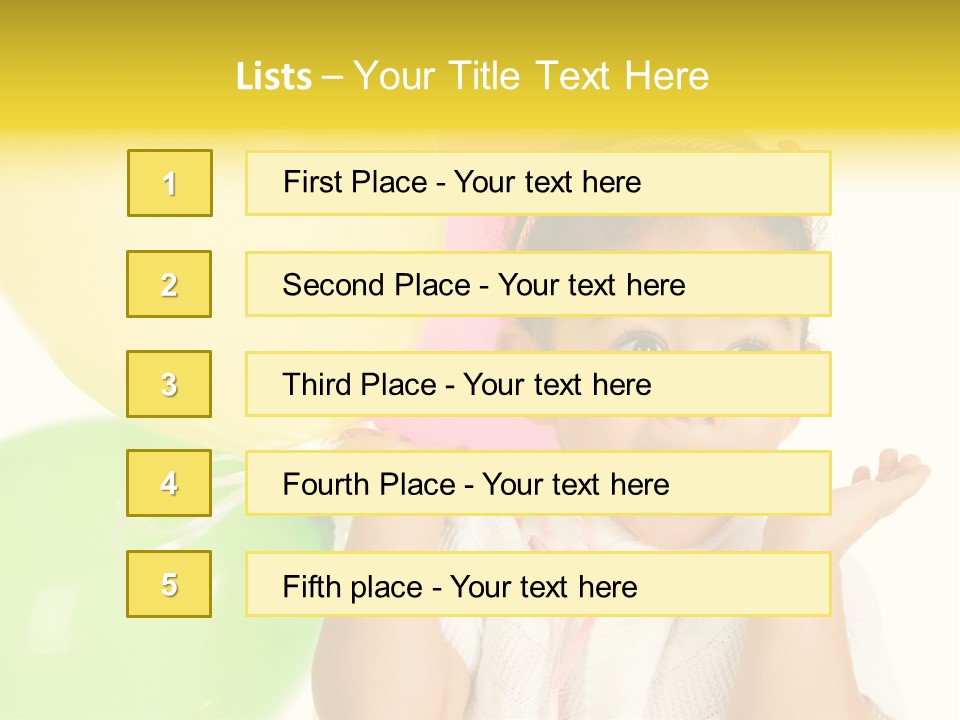 Childhood People Baby PowerPoint Template