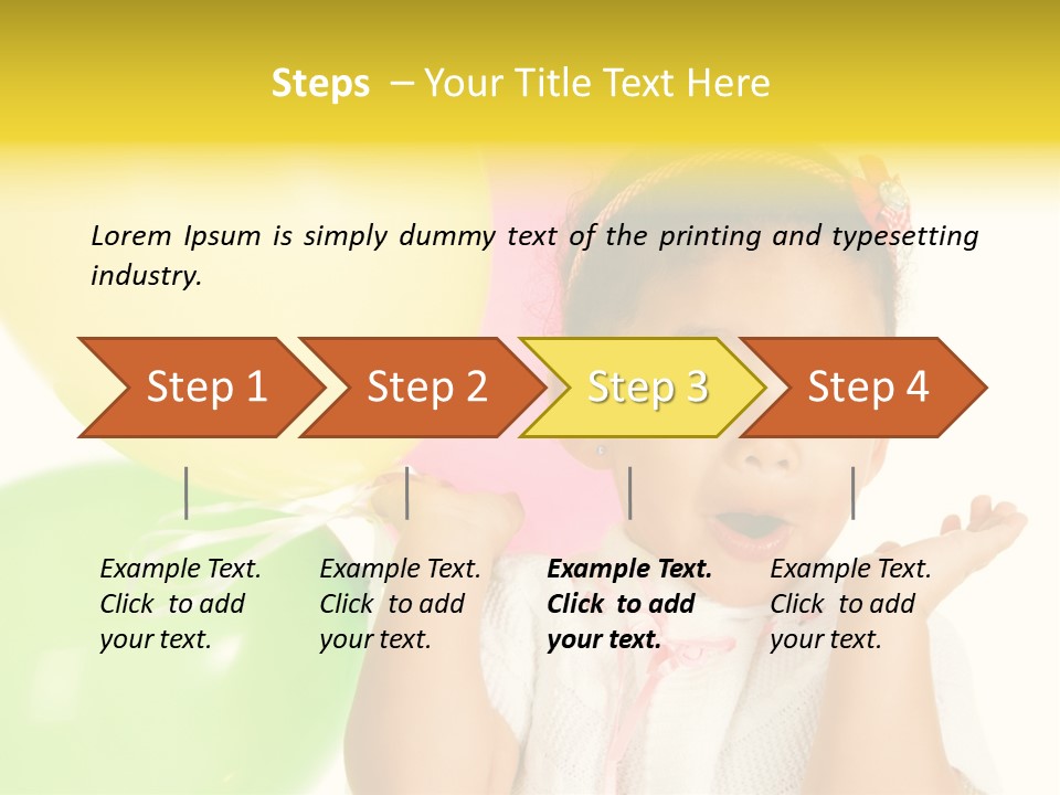 Childhood People Baby PowerPoint Template
