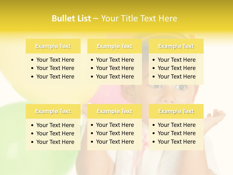 Childhood People Baby PowerPoint Template