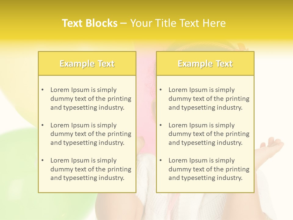 Childhood People Baby PowerPoint Template