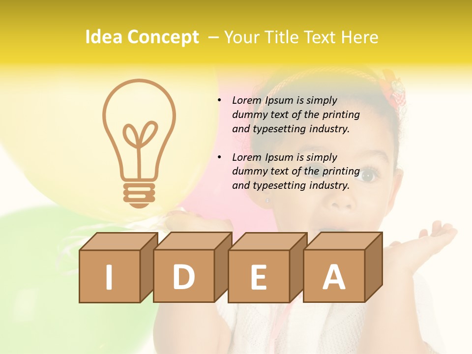 Childhood People Baby PowerPoint Template