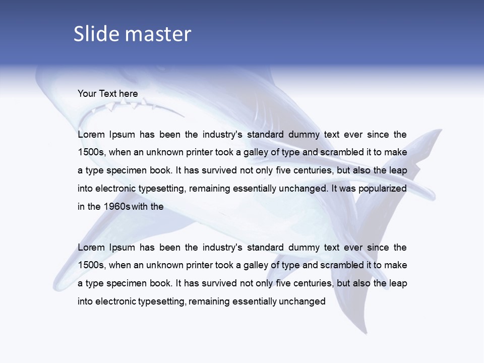 Fins Stroke Artwork PowerPoint Template