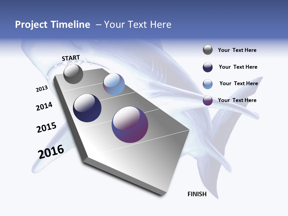 Fins Stroke Artwork PowerPoint Template