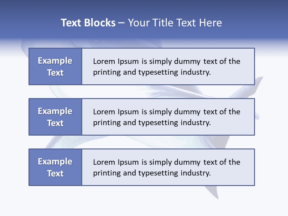 Fins Stroke Artwork PowerPoint Template