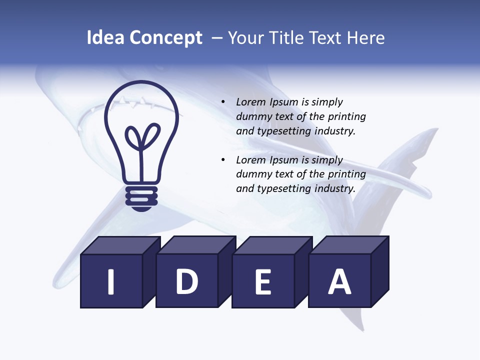 Fins Stroke Artwork PowerPoint Template