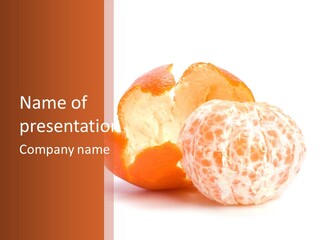 Food Mandarin White PowerPoint Template