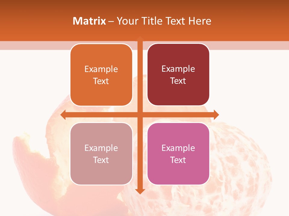 Food Mandarin White PowerPoint Template