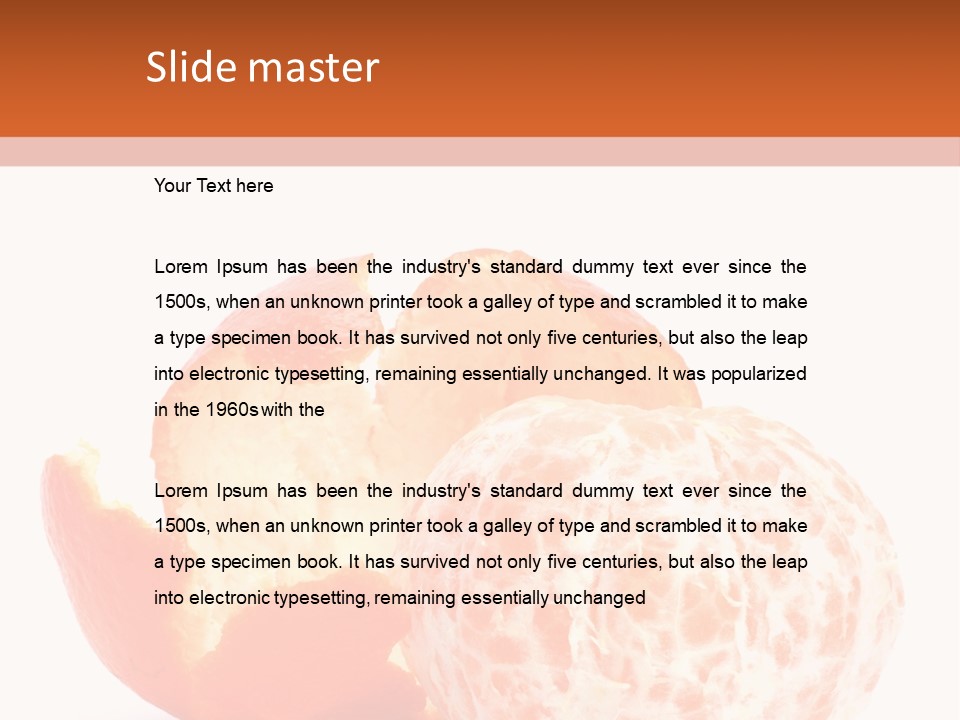 Food Mandarin White PowerPoint Template